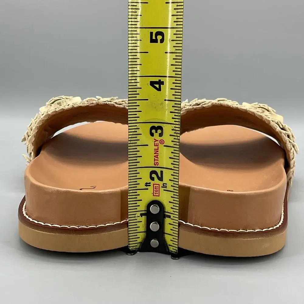 NEW earth Women’s Fontane Woven Flat Sandals Gold Size 8M